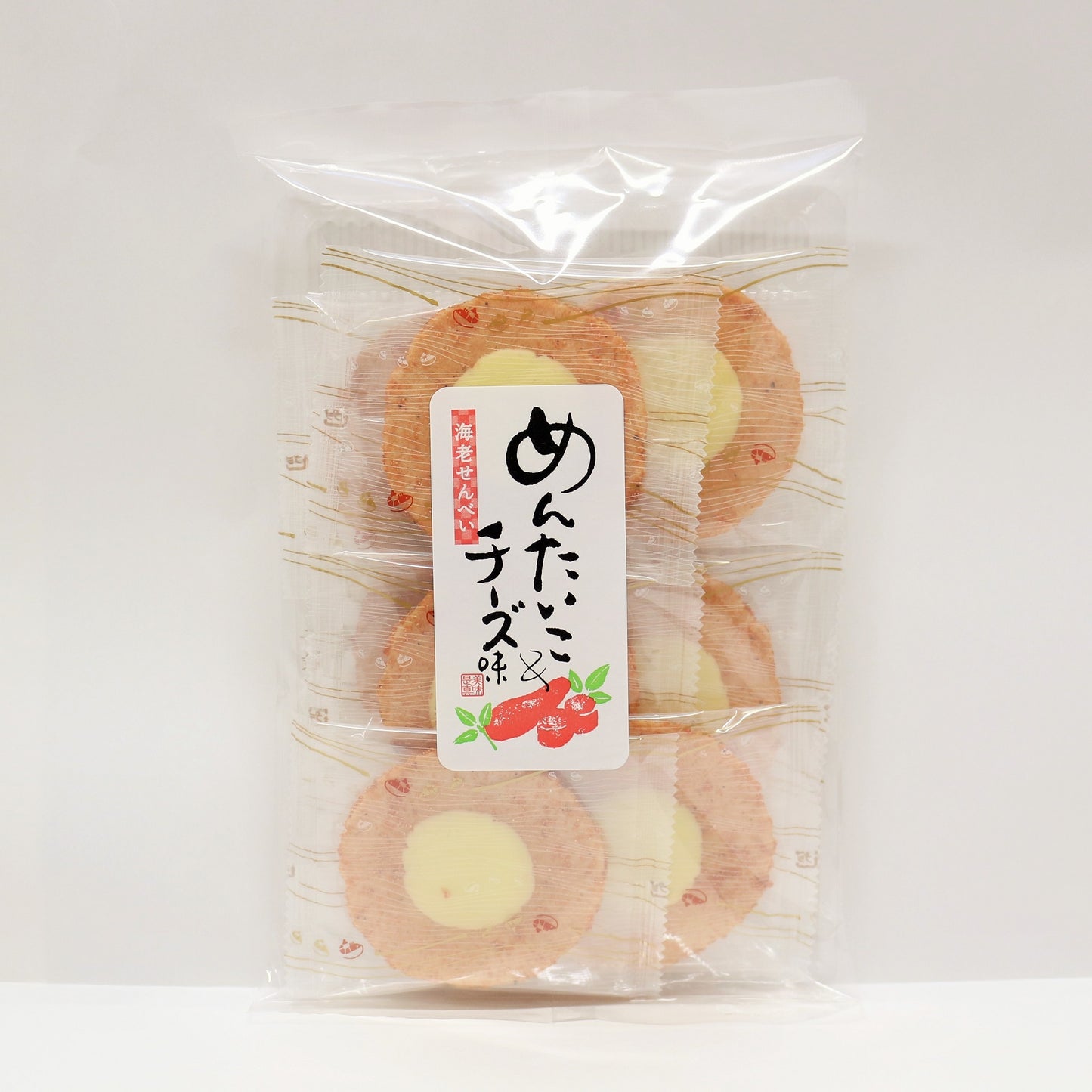 チーズ海老せんべい「めんたいこ&チーズえびせん」9枚入り