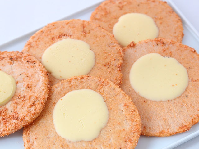 チーズ海老せんべい「明太子チーズえびせん」
