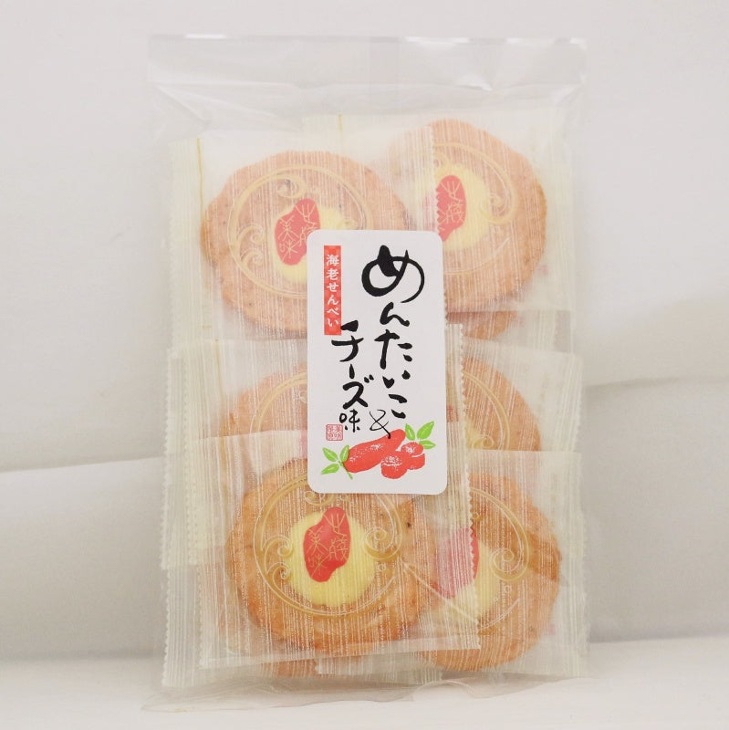 チーズ海老せんべい「めんたいこ＆チーズえびせん」9枚入り